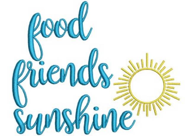 Picture of Food Friends Sunshine Machine Embroidery Design