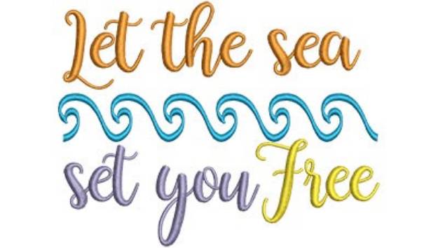 Picture of Let The Sea Set You Free Machine Embroidery Design
