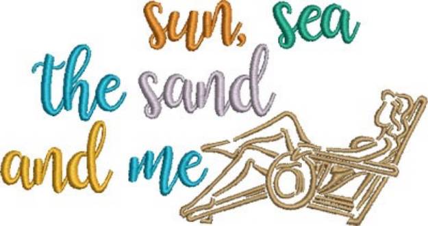 Picture of Sun Sea The Sand And Me Machine Embroidery Design