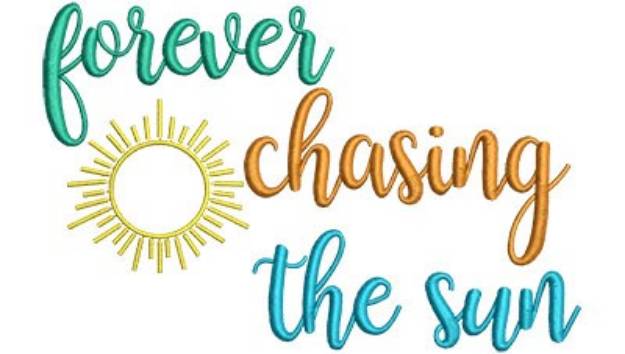 Picture of Forever Chasing The Sun Machine Embroidery Design