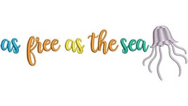 Picture of As Free As The Sea Machine Embroidery Design
