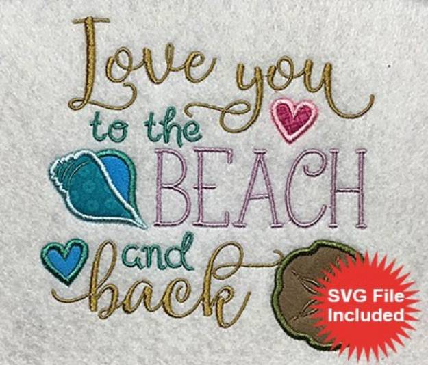 Picture of Beach Applique Machine Embroidery Design