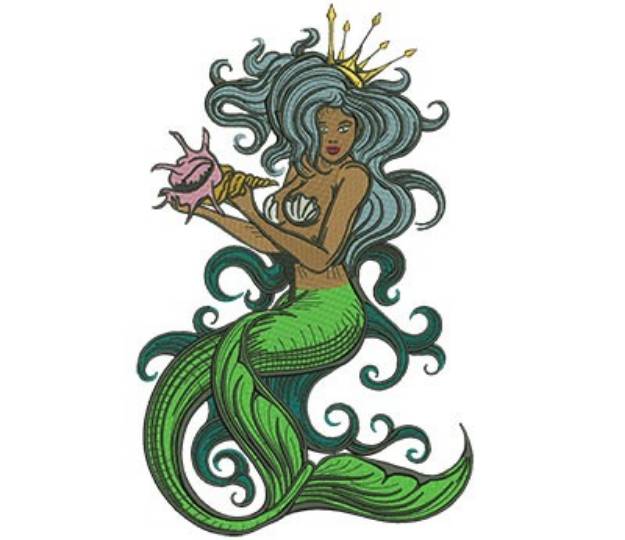 Picture of Mermaid Queen Machine Embroidery Design