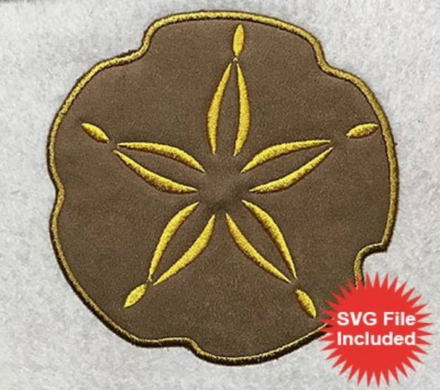 Picture of Sand Dollar Applique Machine Embroidery Design
