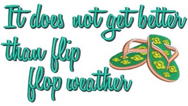 Picture of Flip Flop Weather Machine Embroidery Design