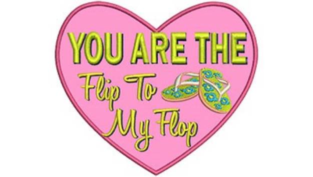 Picture of Flip To My Flop Machine Embroidery Design
