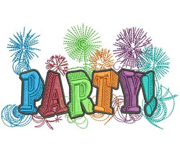 Picture of Party Celebration Machine Embroidery Design