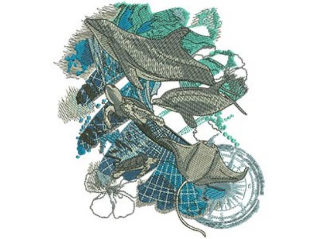 Picture of Sea Life Animals Machine Embroidery Design