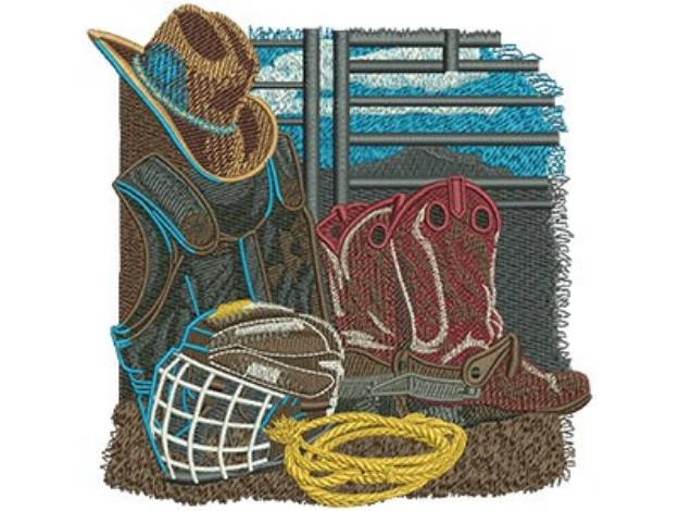 Picture of Rodeo Equipment Machine Embroidery Design