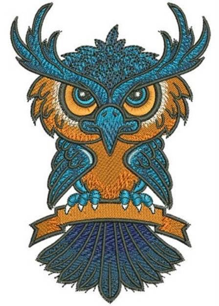 Picture of Owl Mascot Machine Embroidery Design