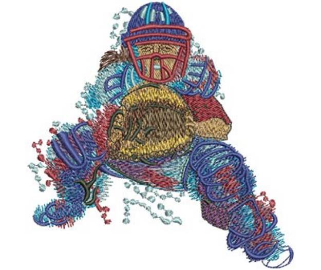Picture of Girl Catcher Machine Embroidery Design
