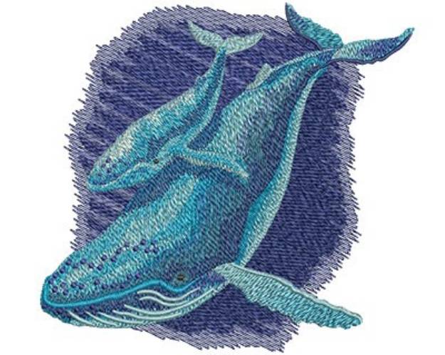 Picture of Whale & Calf Machine Embroidery Design