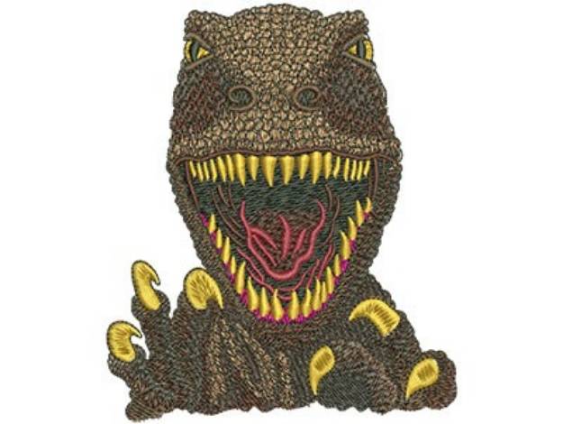 Picture of T-Rex Mascot Machine Embroidery Design
