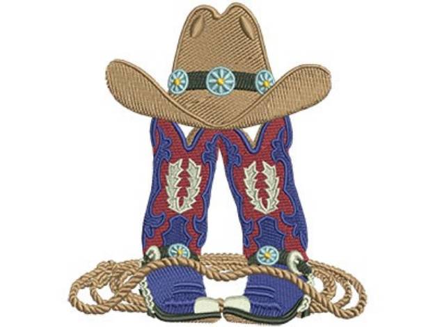 Picture of Cowboy Boots & Stetson Machine Embroidery Design