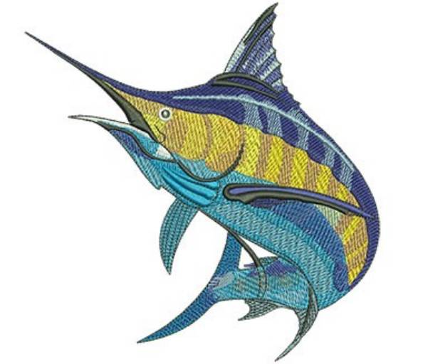 Picture of Jumping Marlin Machine Embroidery Design