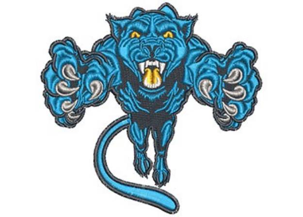 Picture of Pouncing  Panther Mascot Machine Embroidery Design