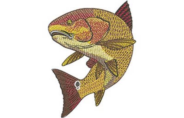 Picture of Swimming Redfish Machine Embroidery Design