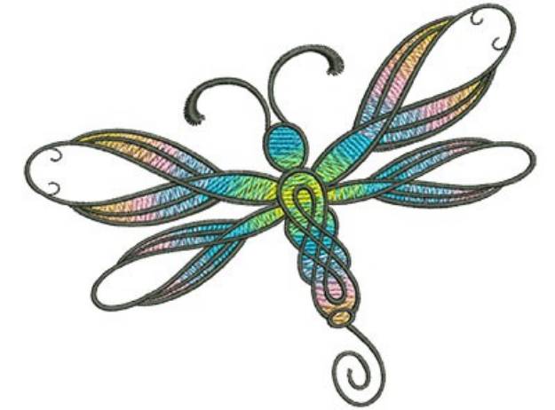 Picture of Abstract Dragonfly Machine Embroidery Design