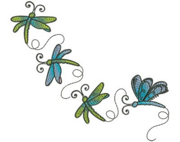 Picture of Abstract Dragonfly Machine Embroidery Design
