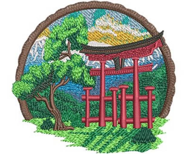 Picture of Shinto Shrine Machine Embroidery Design