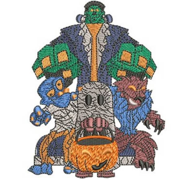 Picture of Halloween Monster Mash! Machine Embroidery Design