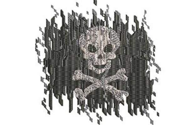 Picture of Jolly Roger Digital Flag Machine Embroidery Design