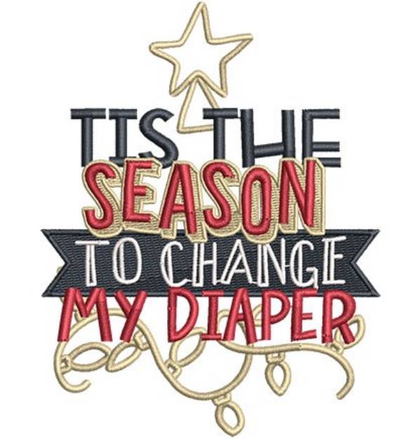 Picture of Change My Diaper Machine Embroidery Design