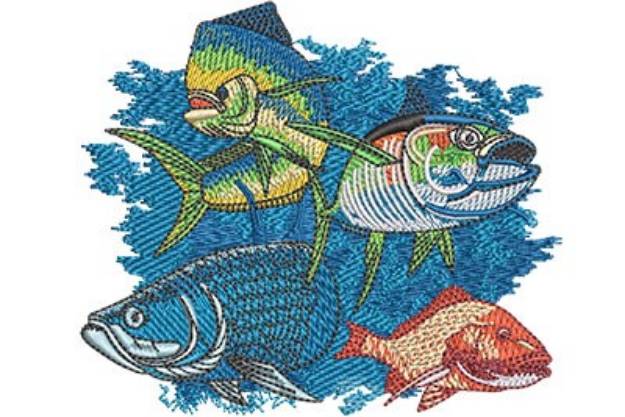 Picture of Saltwater Fish Machine Embroidery Design