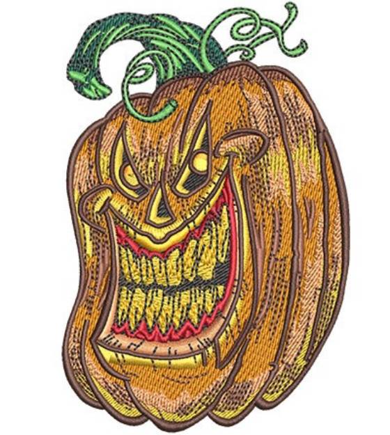 Picture of Evil Laughing Pumpkin Machine Embroidery Design