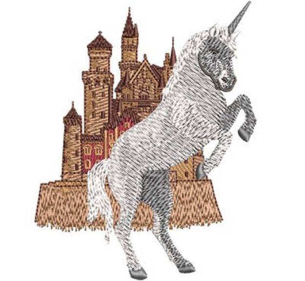 Picture of Unicorn & Castle Machine Embroidery Design