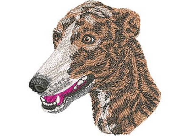 Picture of Realistic Greyhound Machine Embroidery Design