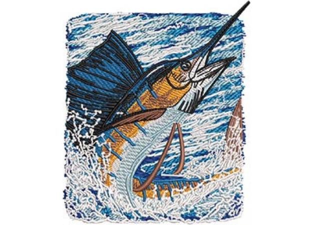 Picture of Realistic Sailfish Machine Embroidery Design