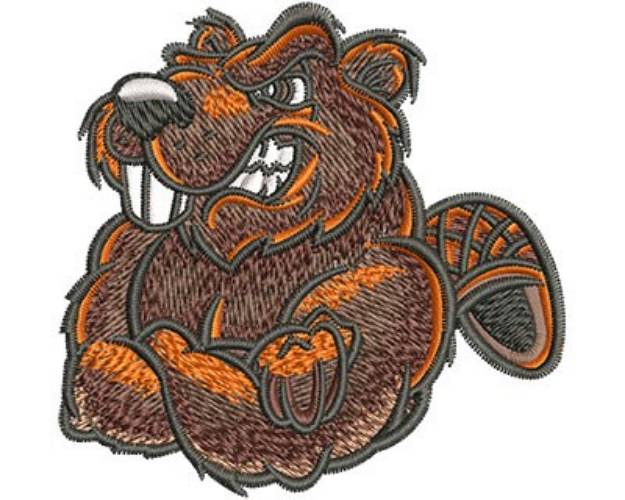 Picture of Beaver Mascot Machine Embroidery Design