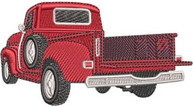 Picture of Rear View Classic Truck Machine Embroidery Design