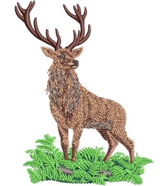 Picture of Red Deer Stag Machine Embroidery Design