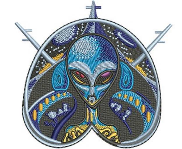 Picture of Alien Pilot Machine Embroidery Design