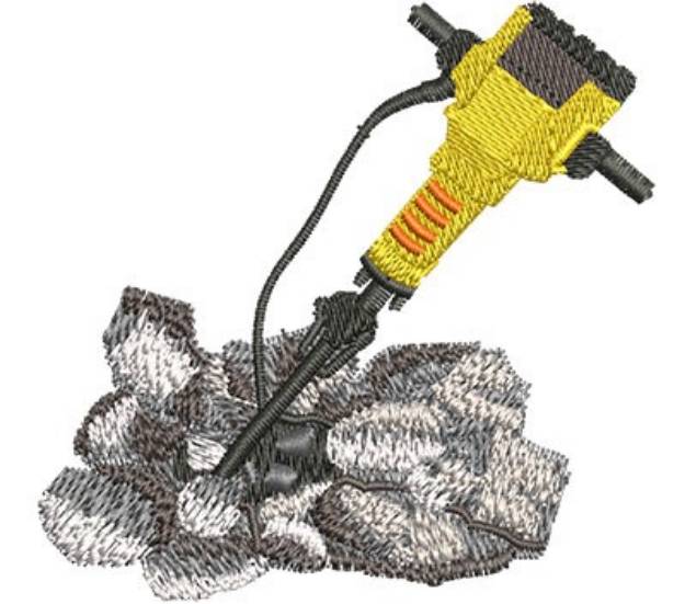 Picture of Realistic Jackhammer Machine Embroidery Design