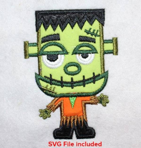 Picture of Halloween Frank Applique Machine Embroidery Design