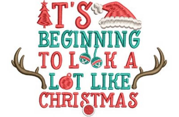 Picture of Looking Like Christmas Machine Embroidery Design