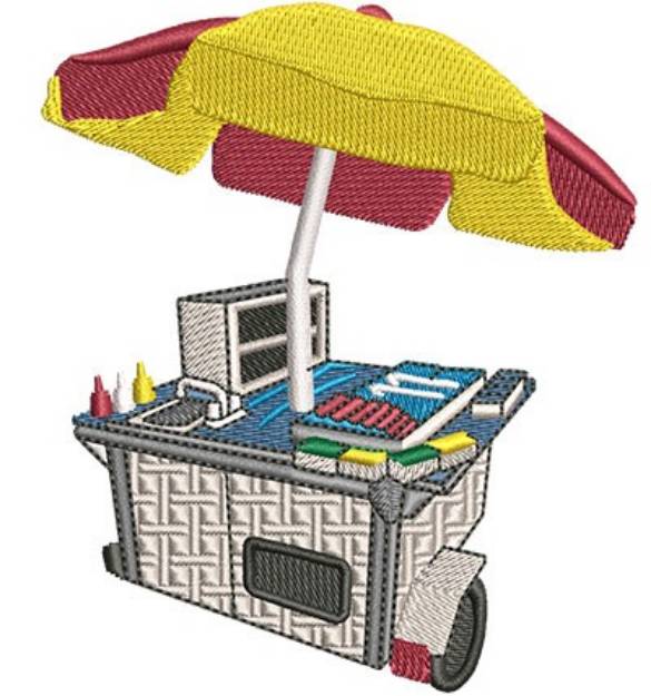 Picture of Hot Dog Cart Machine Embroidery Design