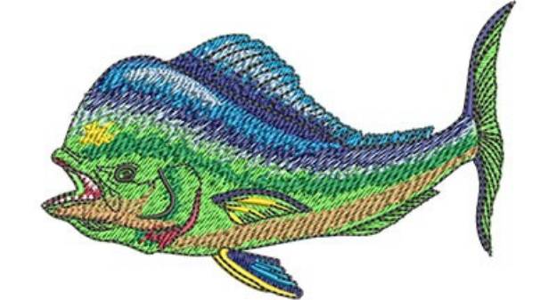 Picture of Mahi Mahi Fish Machine Embroidery Design