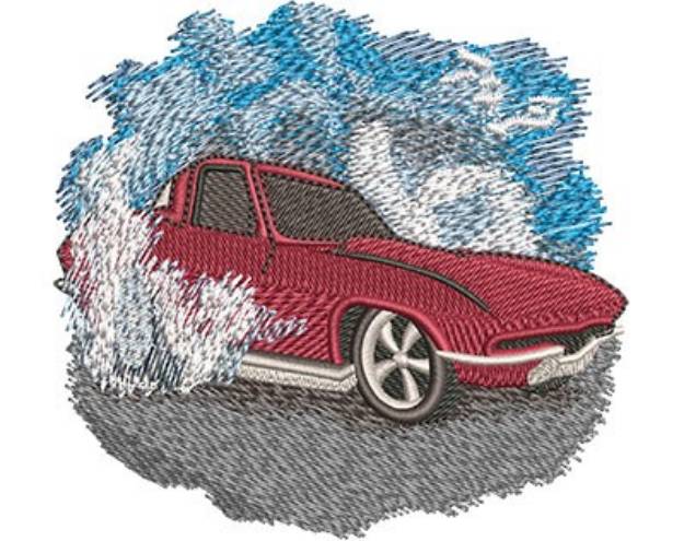 Picture of CLASSIC RED CAR Machine Embroidery Design