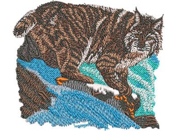 Picture of BOBCAT ON THE PROWL Machine Embroidery Design