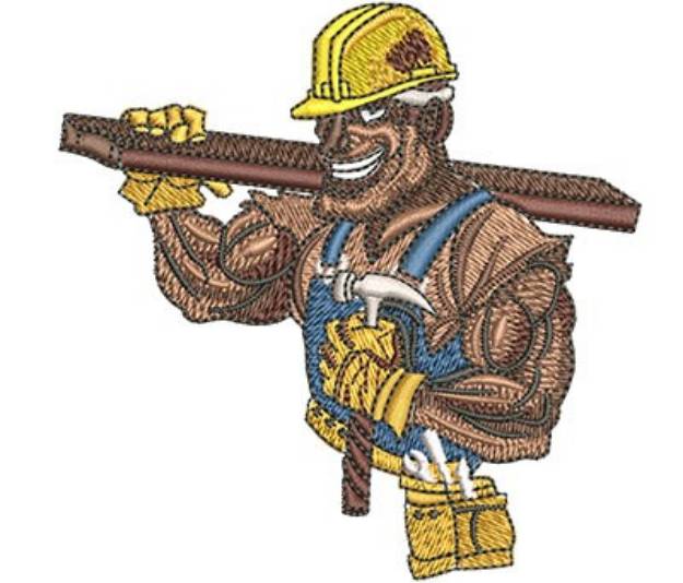 Picture of CONSTRUCTION TOUGH GUY Machine Embroidery Design