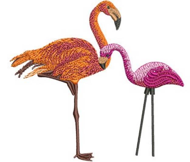 Picture of FLAMINGOS Machine Embroidery Design