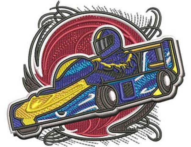 Picture of Go Cart Racer Machine Embroidery Design