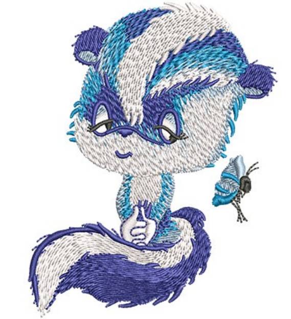 Picture of BLUE SKUNK Machine Embroidery Design