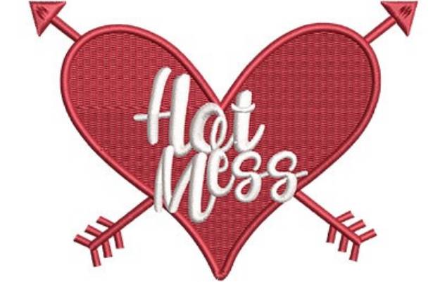 Picture of Hot Mess Heart Machine Embroidery Design