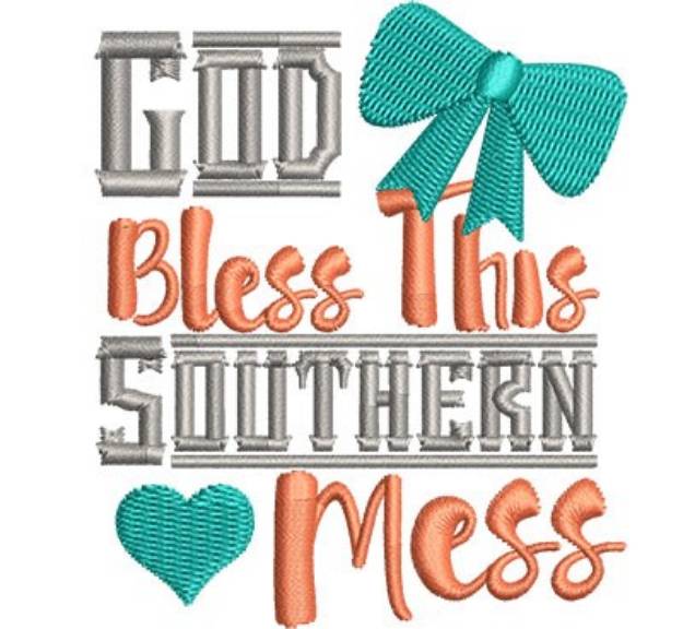 Picture of Bless This Southern Mess Machine Embroidery Design