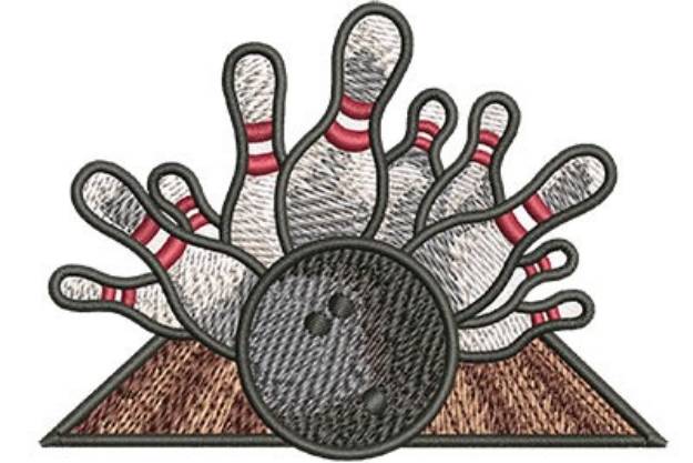 Picture of Bowling Strike Machine Embroidery Design